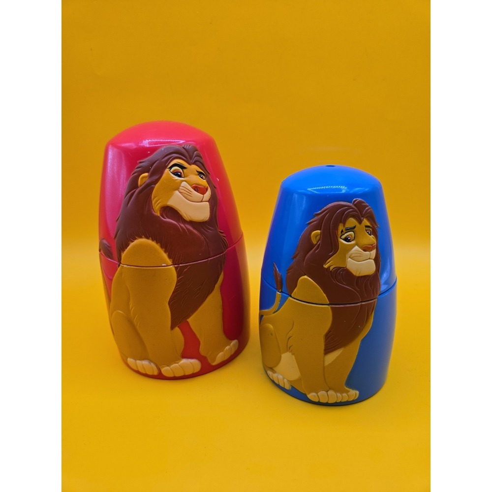 Disney Very Rare Lion King Set Of 2 Nesting Dolls Simba Excellent Condition